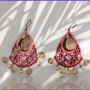Purple chandelier earrings